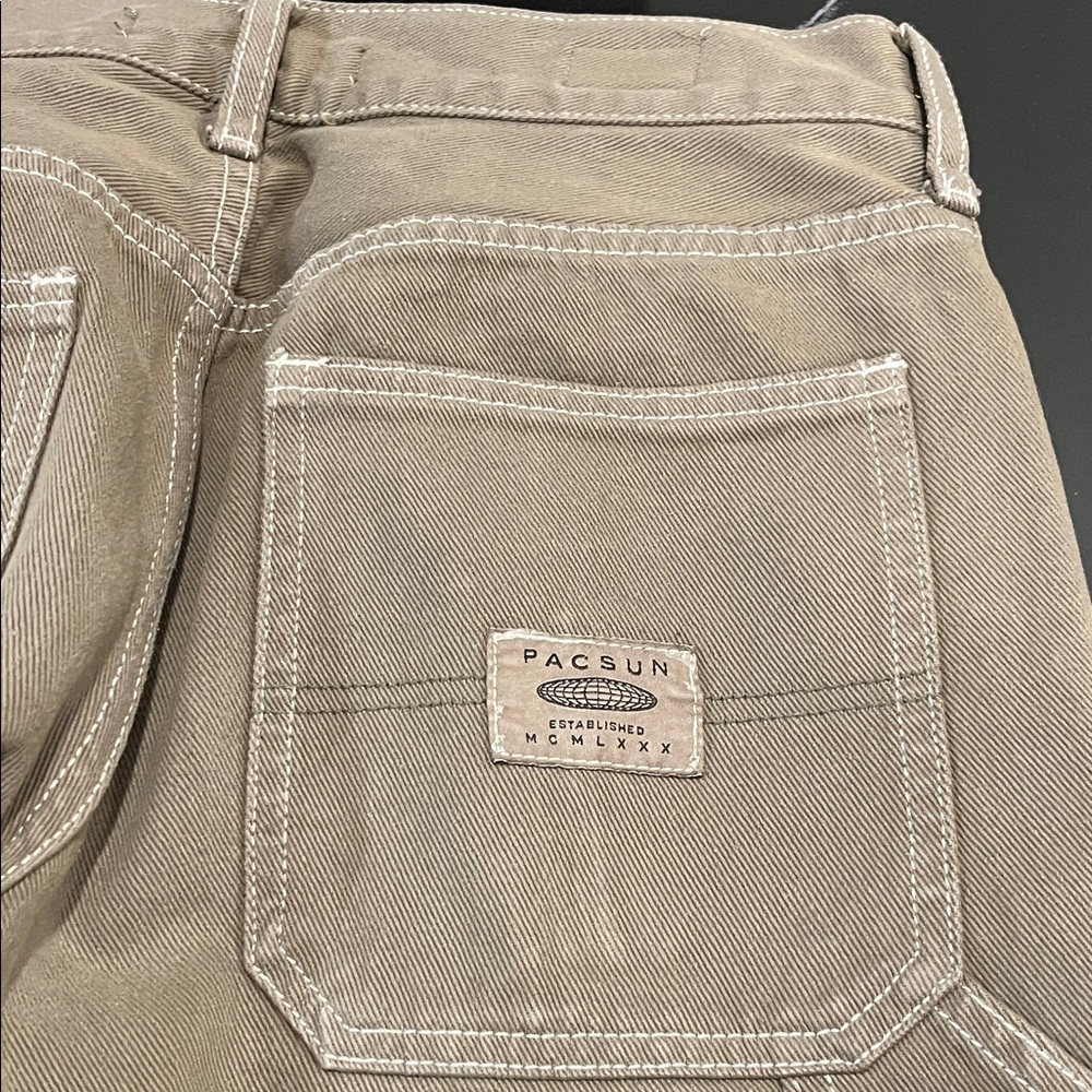 PacSun Khaki Green  Skate Denim Pants
